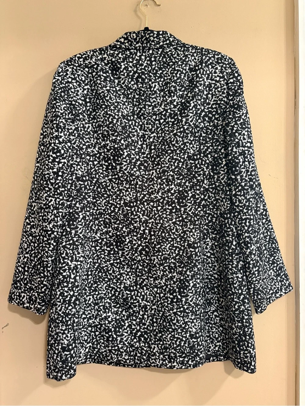 Kasper Women's Black & White Patterned Long Blazer size 12